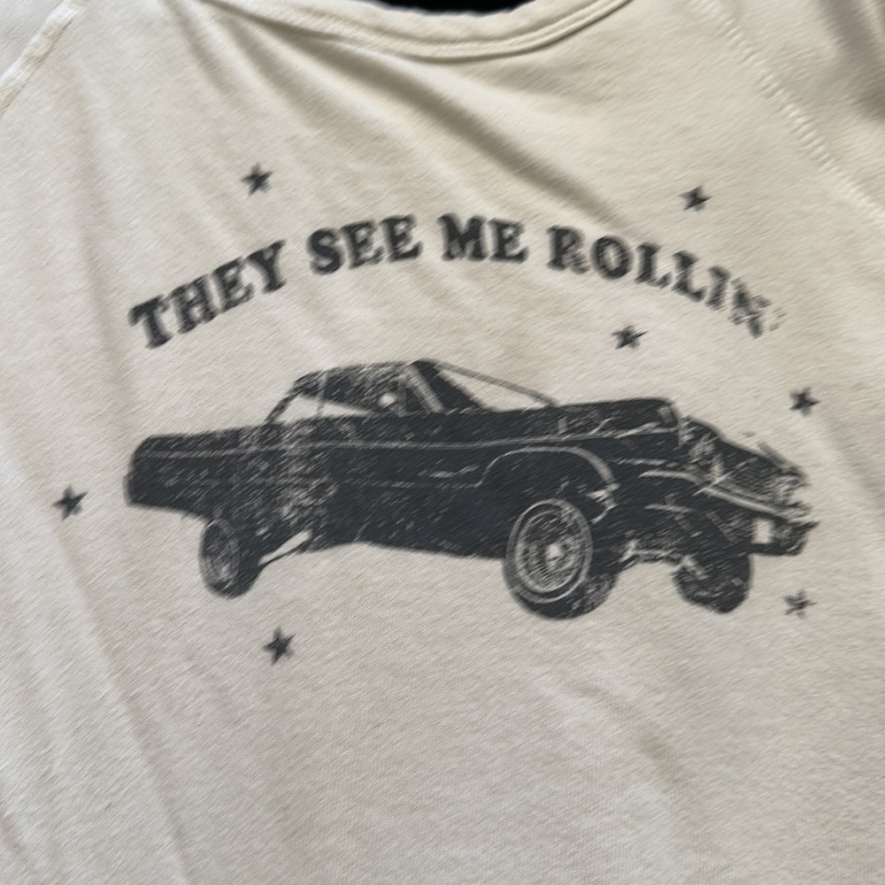 Size small they see me rolling crewneck